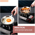 UPKOCH Small Egg Frying Pan, Non Stick Skillet for Mini Omelets, Stainless Steel Pancake Maker (12cm)