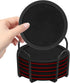 THECOSKY Sleek Absorbent Coasters with Holder Silicone Cup Mat with Removable Felt Insert