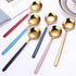 6 Pieces 18/10 Stainless Steel Korean Soup Spoons, Silver Cutlery