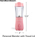 Hamilton Beach Portable Blender for Shakes and Smoothies, 14 Oz BPA Free Travel Cup, Coral