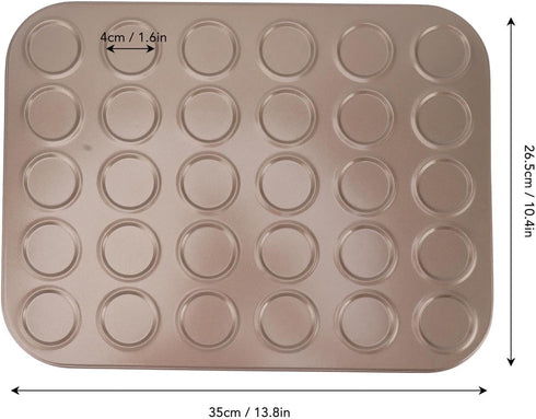 Pssopp Muffin Top Pan, Carbon Steel Muffin Baking Cupcake Tin Bakeware Accessories for Yorkshire Pudding Pies Cupcakes Muffin (30 Hole) by Pssopp