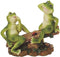 George S. Chen Imports 2 Frogs on Seesaw Garden Decoration Collectible Figurine Statue Model