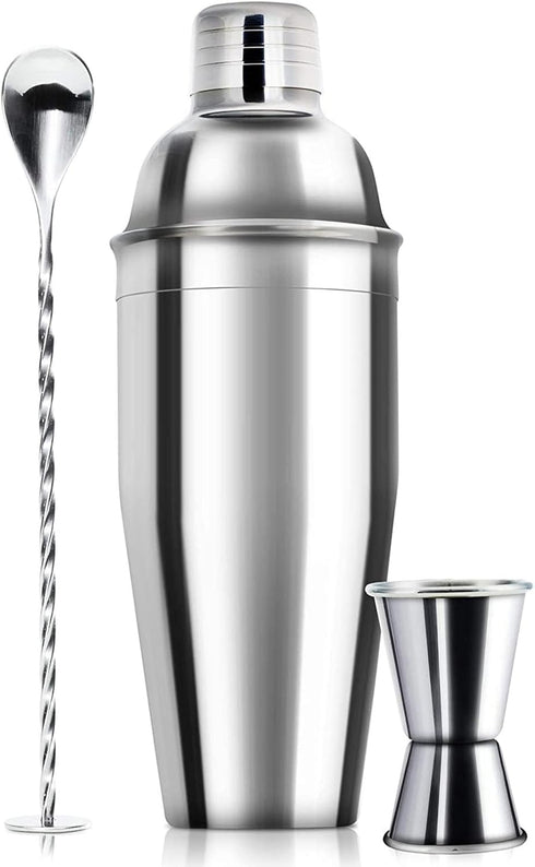 24oz Cocktail Shaker Bar Set - Professional Margarita Mixer Drink Shaker with Measuring Jigger & Mixing Spoon Set,
