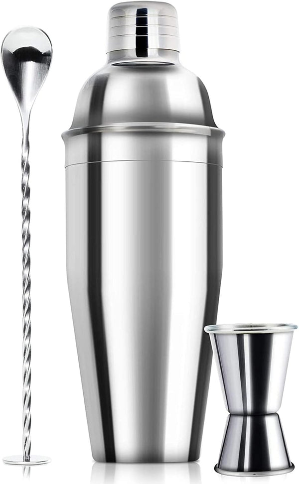24oz Cocktail Shaker Bar Set - Professional Margarita Mixer Drink Shaker with Measuring Jigger & Mixing Spoon Set,