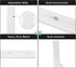 Y&M Adjustable Brackets for Window Boxes Planters, 4 Pack Universal Outdoor Hanging Brackets, White Steel.