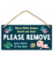 Fun-Plus Please Take Your Shoes Off Sign - 10 x5 PVC Plastic Hanging Sign for Home