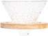 CEREMONY Borosilicate Glass Pourover Dripper with Bamboo Holder, Fits V60 02 Filter