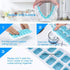 Ice Cube Trays, Silicone Easy-Release 14-Ice Trays with Spill-Resistant Lid, BPA Free, 2 Pack