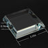 StayMax Clear Crystal Glass Square Display Base for Collectibles (3.14inch*3.14inch*0.7inch)