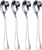 Heart Shaped Spoons Set of 4, 18/10 Stainless Steel Dessert and Ice Cream Spoons, 6.7 inches