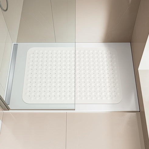 34"x 23", OTHWAY Large Shower Mat TPE Non Slip Shower Mat for Walk in Shower Stall, Inside Shower Mats with Drain Holes