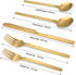 Gold Silverware Set, LAZAHOME 20-Piece Flatware Cutlery Set Service for 4, Stainless Steel Kitchen Utensil Set, Spoons And Forks Set, Matte Finished, Dishwasher Safe by LAZAHOME
