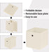 Foldable Storage Cubes Bins, 11 Inch Cloth Storage Box Organizer with Dual Handles for Home, Set of 6, Creamy-White