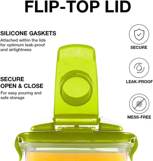 LocknLock Aqua Fridge Door Water Jug, BPA Free Plastic Pitcher with Handle, Flip Top Lid, 2 Quarts, Green