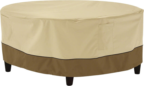 Classic Accessories Veranda Water-Resistant 24 Inch Round Patio Ottoman/Coffee Table Cover, Outdoor