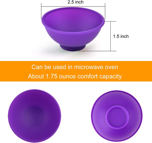 Coopay 8 Pieces Mini Silicone Bowls, Multicolor Pinch Bowls, Heat Resistant Snack Bowls, Unbreakable, 1.75 Oz