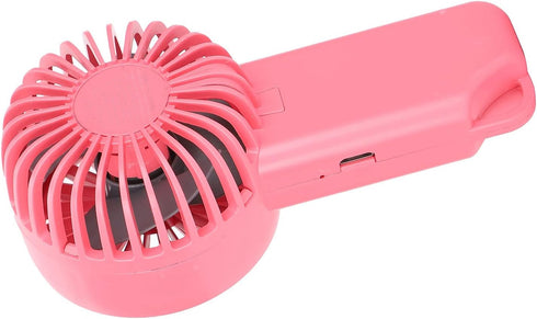 ASHATA Handheld Mini Fan (Red), USB Rechargeable, 3 Speed Portable Fan with Carabiner for Home, Office, Outdoor
