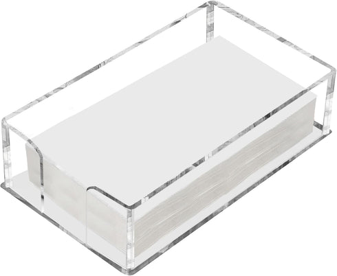 Fengzhe Acrylic Guest Towel Napkin Holder, Clear Bathroom Paper Hand Towels Storage