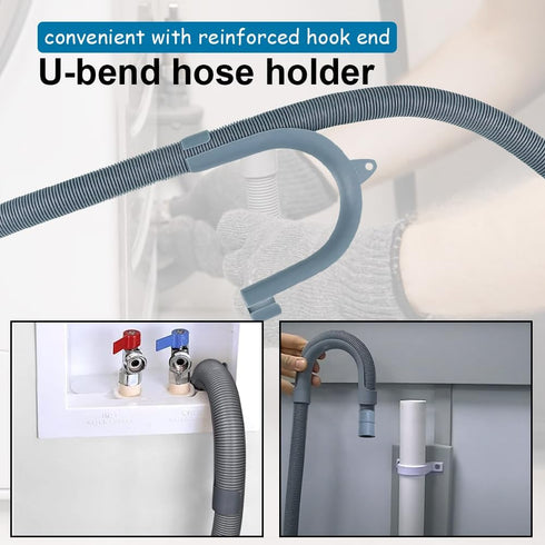 TTFLEX Universal Washing Machine Drain Hose, Washer Extension Kit with 1 Adapter and 2 Hose Clamps, 6-Feet