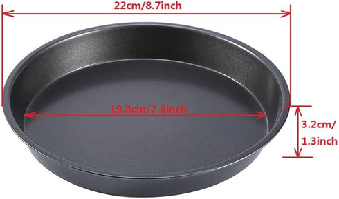 Yosoo 8 Inch Carbon Steel Non-Stick Round Pizza Pan, Microwave Oven Baking Dish