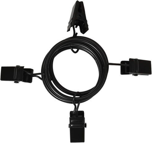 40 Pack Curtain Rings with Clips, Drapery Clips with Rings, Fits up to 1 in Curtain Rod, Black