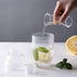 Homestia Plastic Cocktail Shaker with Measuring Jigger Set - 1000cc / 33 oz Clear Plastic Bottle Boba Tea Shaker Cup