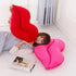 LEVINIS Hot Pink Lip Shape Throw Pillows, 23.6 x 13.6 Inch Soft Velvet Decorative Reversible Cushion for Bed, Couch,