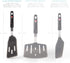 DI ORO Silicone Fish Spatula - Nonstick Cookware, 600°F Heat-Resistant, BPA Free, Slotted Thin Egg Flipper (Black)