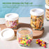 20oz 6Pack 6Pack) Hoa Kinh Glass Overnight Oats Jars with Lids, Leak Proof Small Stackable Jars Kitchen Canisters