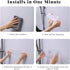 COLINCH Bathtub Toy Storage Clear Bath Toy Holder with Drainage Holes, Wall-Mounted No-Drill Organizer for Kids Tub