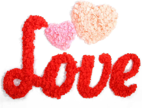 CODE FLORIST 2200 PCS Red Silk Rose Petals for Wedding Flower Decoration