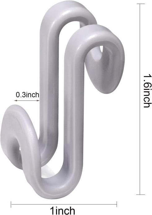 Mlici Connector Hooks Hanger Extenders for Velvet Hangers, Heavy Duty Space Saving Mini Cascading