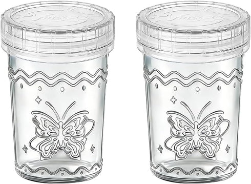 2-Pack 20oz Glass Jars with Lids, glass yogurt containers with lids, wide