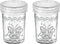 2-Pack 20oz Glass Jars with Lids, glass yogurt containers with lids, wide