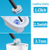 50 SetToilet Disposable Toilet Brush with Wand Cleaner Refills PadsWall Mounted Toilet Bowl Holder Cleaning System