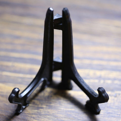 SK 3" High Black Plastic Display Stands, Plate Holders to Display Pictures, Pack of 12 Easels