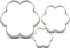LILIAO Flower Cookie Cutters - 3 Sizes: Large 3.7", Medium 3.3", Small 2.6" - Stainless Steel