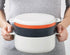 Joseph Joseph M-Cuisine 4-Piece Stackable Cooking Set, 2 Liter Cooking Pot, Steamer, Griddle, and Lid in Orange/Beige