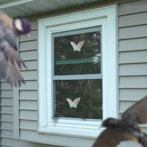 Anti-Collision Window Stickers for Birds, Glass Decals Clings to Stop Bird Strikes, 16 Pieces Butterfly