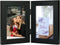 Frametory 4x6 Double Picture Frame Hinged Photo Frames for Desktop (Black, 4x6 Double)