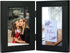 Frametory 4x6 Double Picture Frame Hinged Photo Frames for Desktop (Black, 4x6 Double)