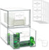 Laundry Room Organization Storage Drawer with Labels, Clear Stackable Drawers for Laundry Room Organizing Decor