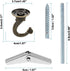 2 Sets 55mm/2.17" Ceiling Metal Ceiling Hooks, Heavy Duty Swag Ceiling Hooks with Hardware for Hanging