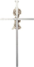 Praying Little Girl Pink Metal Hanging Wall Cross, 6 Inch