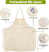 Professional Bib Apron by conda, 100% Cotton Canvas, Waterproof, 31inch x 27inch, 3 Pockets for Adults