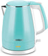 Electric Kettle (BPA Free), Double Wall Water Boiler Heater, 1.5L Stainless Steel Coffee Pot