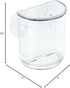 iDesign Plastic Suction Tumbler Cup and Bathroom Organizer, Clear, 3" x 2" x 3.5"