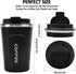 12 oz Stainless Steel Vacuum Insulated Tumbler - Coffee Travel Mug Spill Proof with Lid, Thermos Cup for Hot/Ice