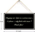 Only Flush Tissue Hanging Bathroom Plaque Septic Tank Toilet Wall Door Decor Thank You Sign 12 inch by 6 inch