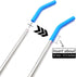 Big Drinking Straws Reusable, 12" Extra Long 8mm Extra Wide Food-Grade 18/8 Stainless Steel with Silicone Elbows Tips